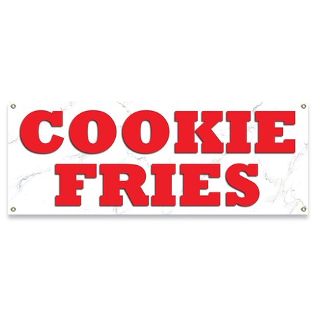 Signmission Cookie Fries Banner Concession Stand Food Truck Single Sided B-30038